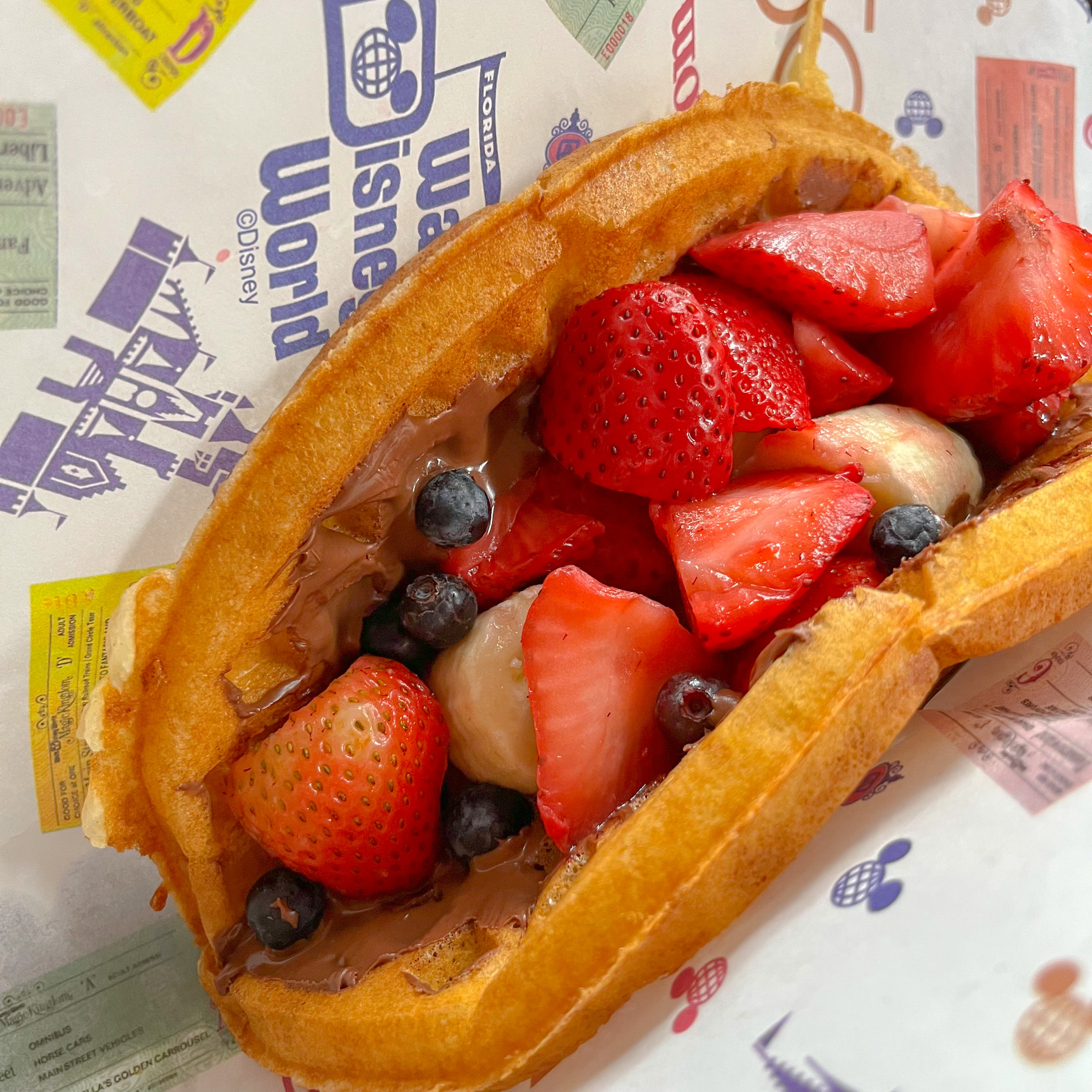 Fresh Fruit Waffle Sandwich