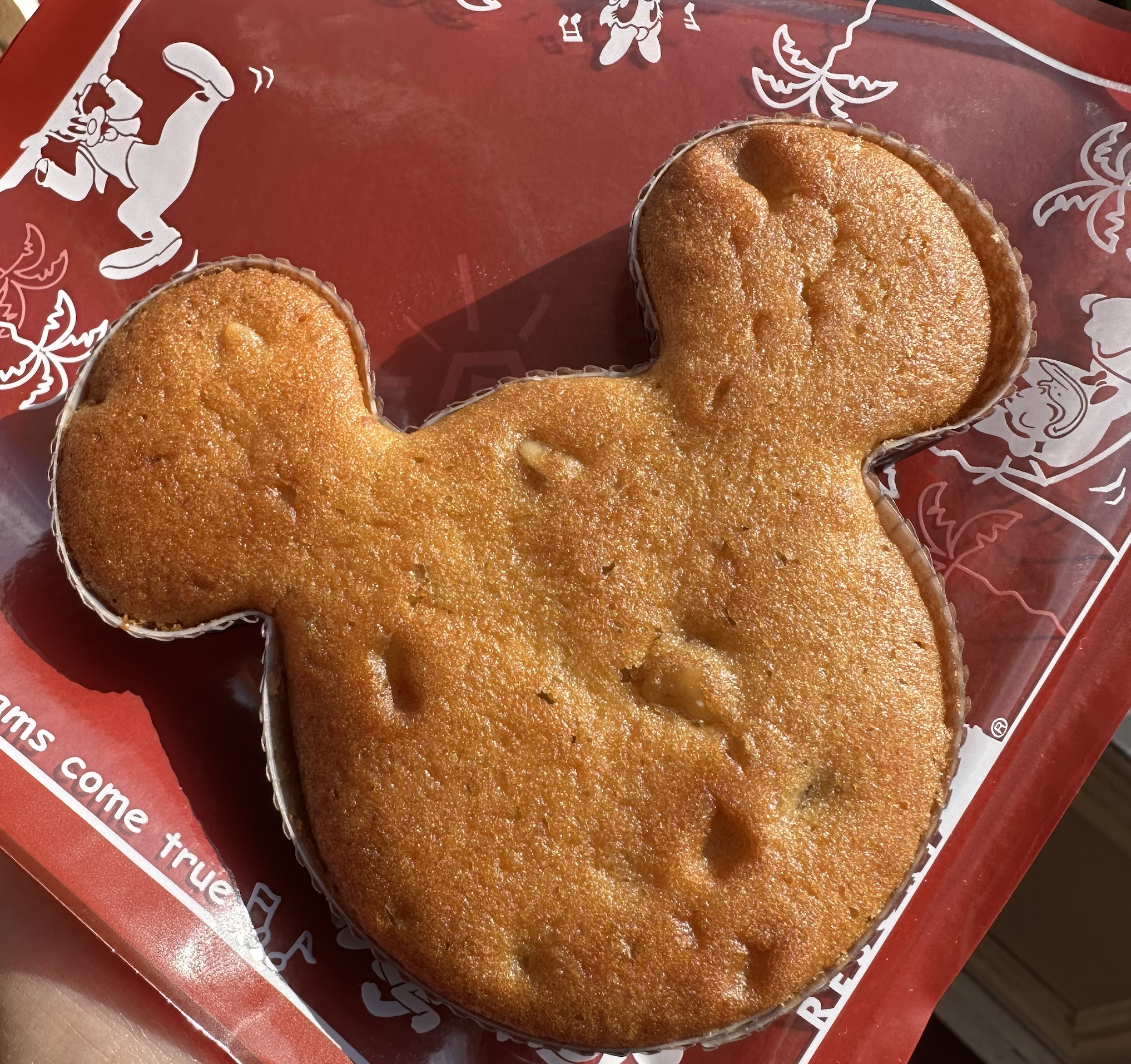 Mickey Shaped Banana & Walnut Muffin 